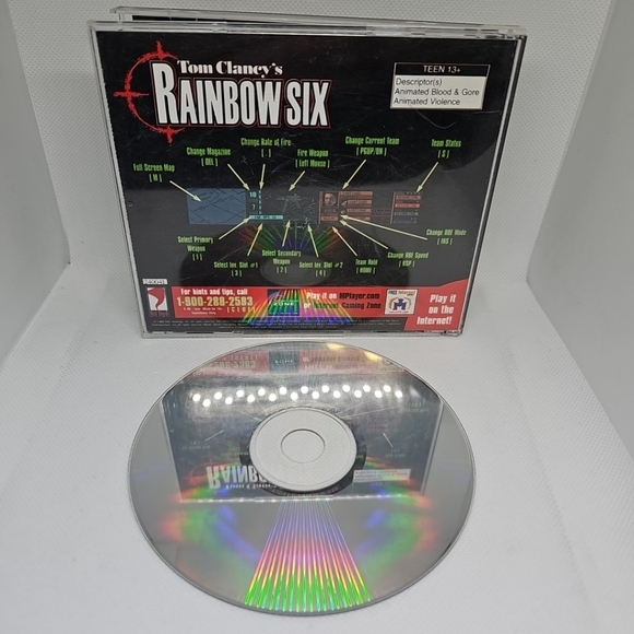Tom Clancy's Rainbow Six CD 1998 (Windows 95/98) + Eagle Watch CD w/ Manual - Picture 7 of 7